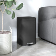 Black 20L Modern Metal Kitchen Bin With Boxy Design by HOMCOM