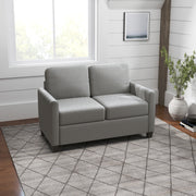 Light Grey 2 Seater Fabric Sofa Comfy Upholstered Loveseat with Spring Cushion by HOMCOM