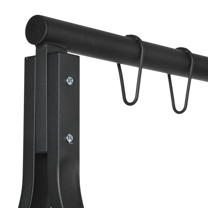 Black Steel Garden Swing Frame Only