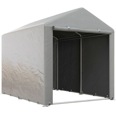 Light Grey Garden Storage Shed Tent 1.6 x 2.2m With Accessories Waterproof by Outsunny