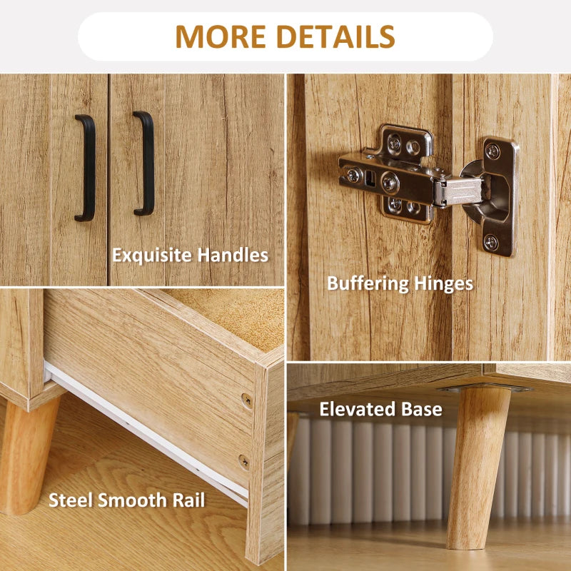 2-Door Wardrobe with Drawers & Rail