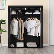 Double Hanging Rail Clothes Wardrobe with Spacious Storage for Bedroom by Songmics