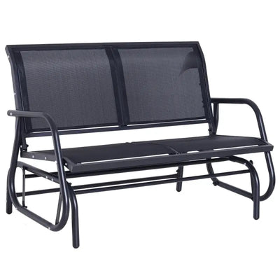 2-Person Garden Glider Bench, Steel Frame Outsunny