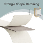 Strong and Shape-Retaining panel showing the stiffened fabric panel beside the frame