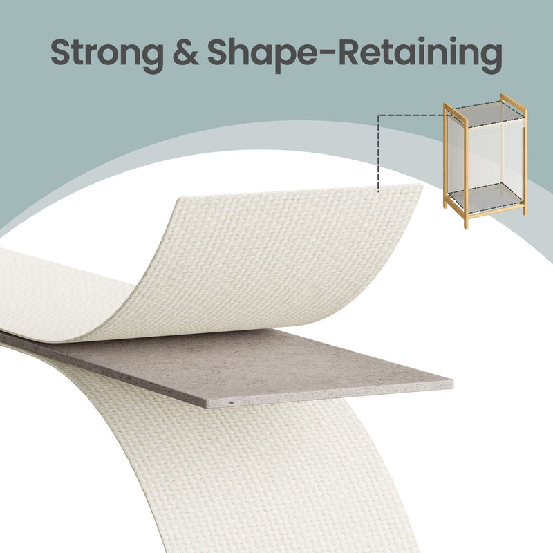 Strong and Shape-Retaining panel showing the stiffened fabric panel beside the frame