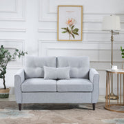Grey sofa extra-wide seat, comfortably fits two adults