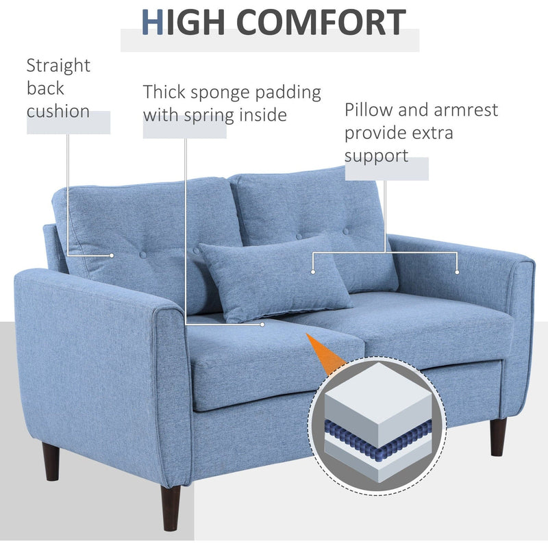 Close-up of spring-supported sponge cushion filling, blue sofa