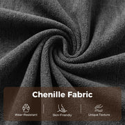Swirled chenille upholstery sample with wear-resistant and skin-friendly icons