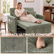 Ultimate comfort panel with a woman stretched out reading and a nose pressed into the foam cushion