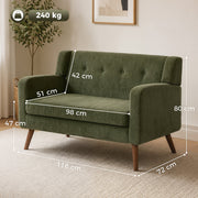 Dimension diagram showing 118 x 72 x 80 cm overall and 98 cm seat width