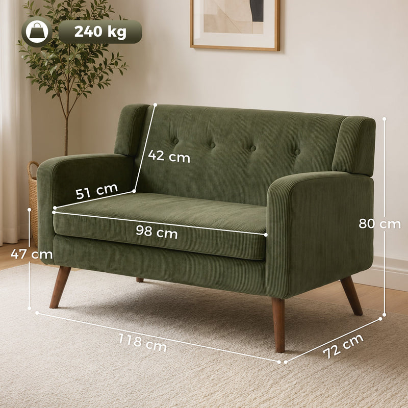 Dimension diagram showing 118 x 72 x 80 cm overall and 98 cm seat width