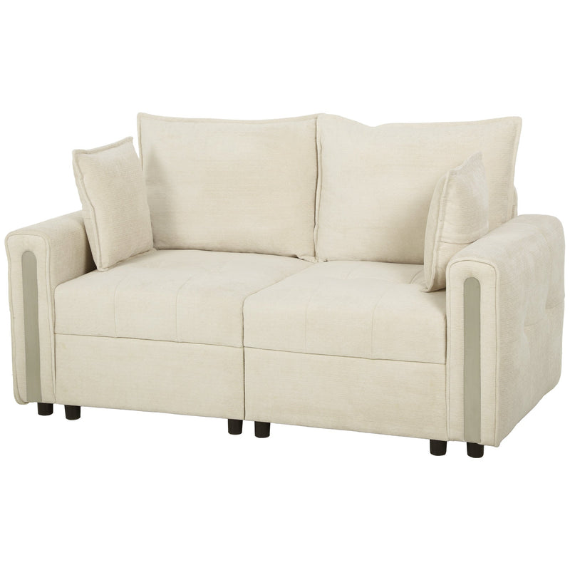 2 seater lift-up storage sofa in soft velvet with two scatter cushions, studio front view