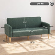 Dimension diagram of the 2 seater sofa showing 160cm width, 73cm depth, 83cm height and seat measurements