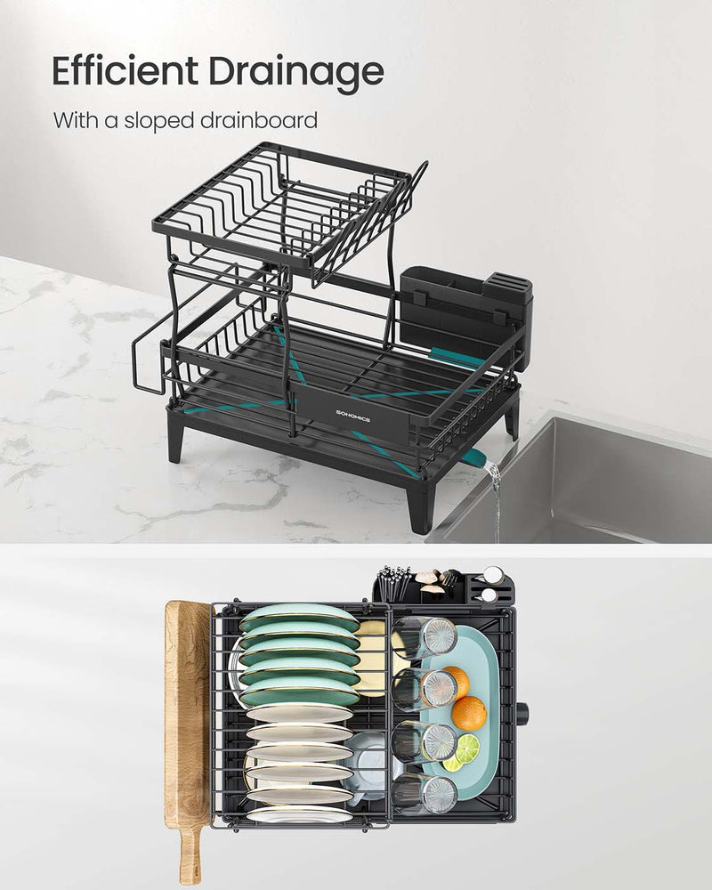 Dish rack parts snapped together during assembly