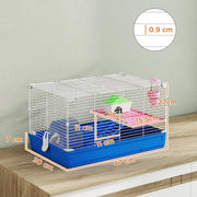 Dimensions diagram showing the 47 x 30 x 27 cm cage with 11 x 11 cm door and 0.9 cm wire gauge