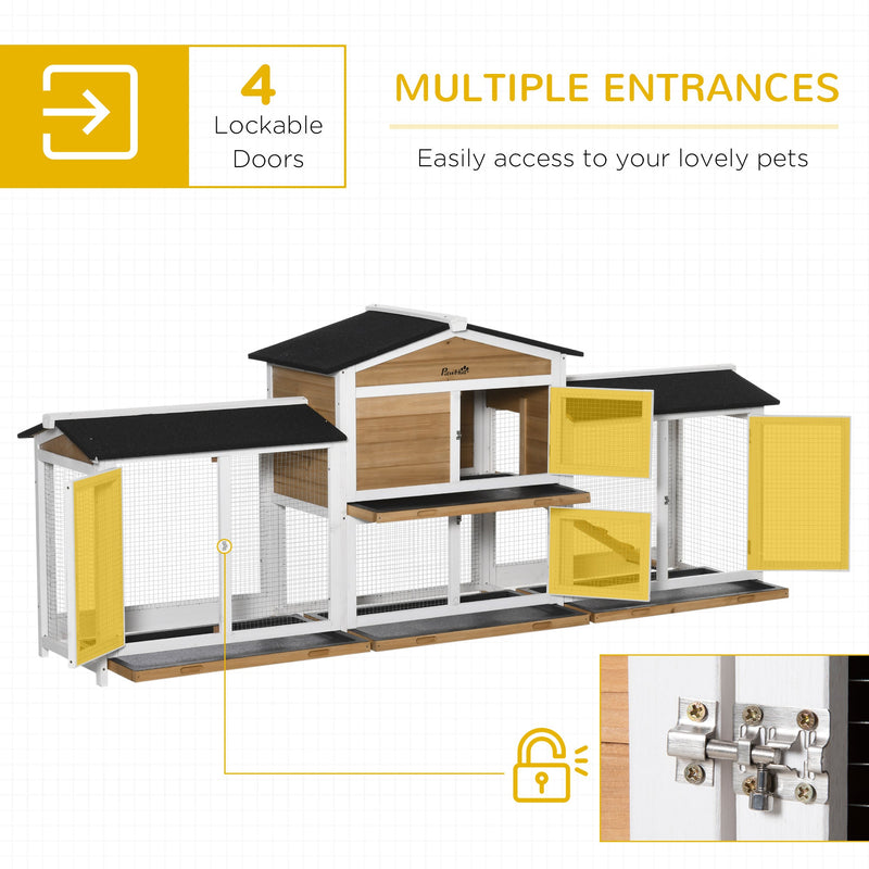 Graphic showing the 4 lockable doors for easy access to the hutch