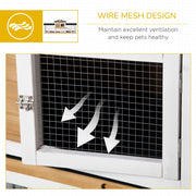 Close-up of the galvanised wire mesh door for ventilation