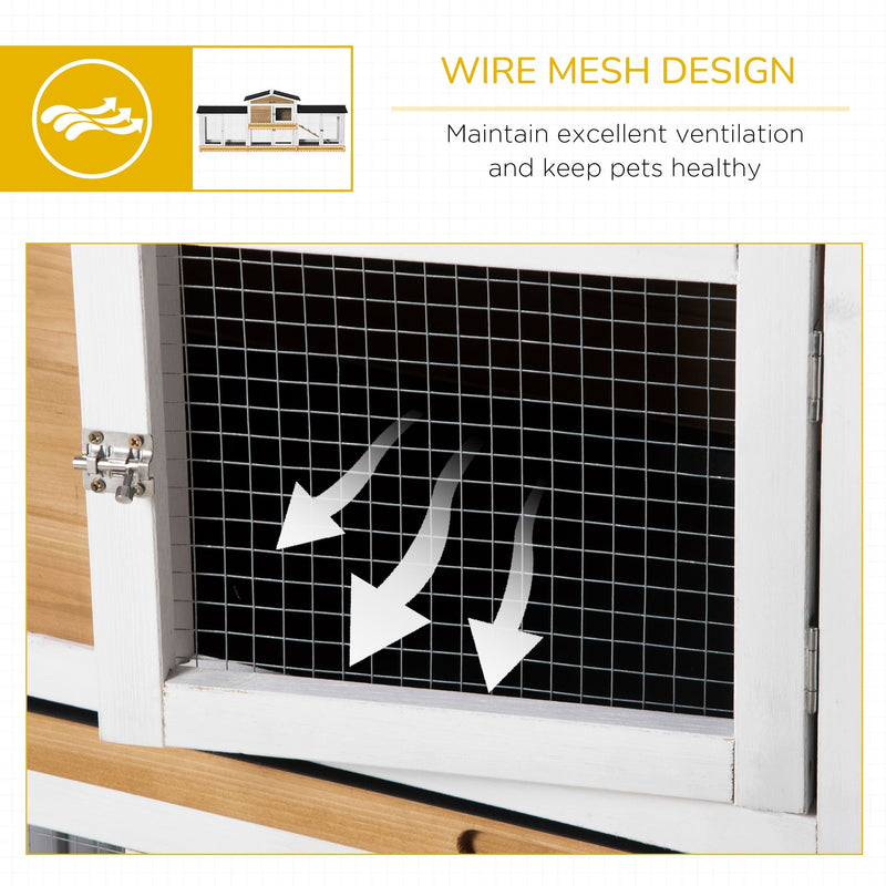 Close-up of the galvanised wire mesh door for ventilation