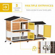 Graphic showing the 3 lockable doors for easy access to the hutch