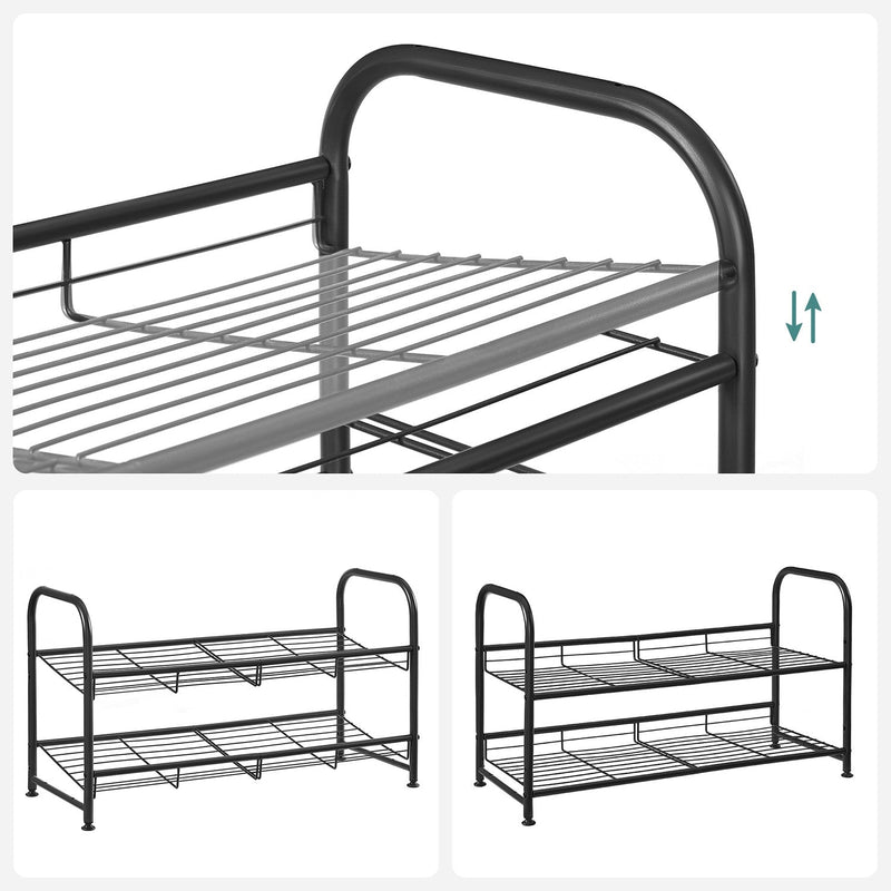 Close up of the wire shelf tilting up and down to change its angle
