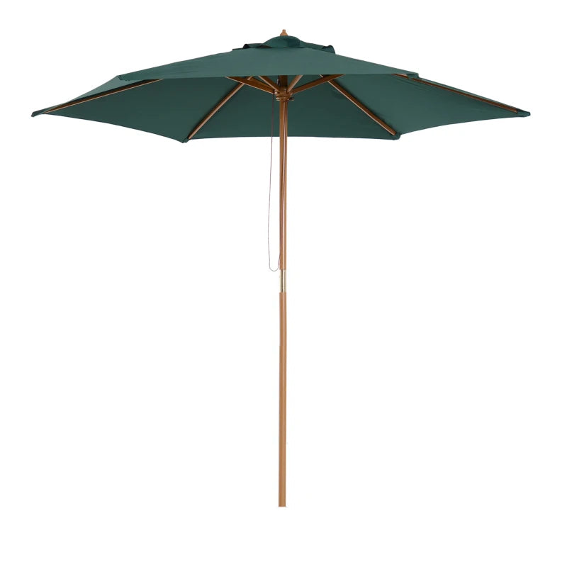 2.5m Wooden Garden Parasol