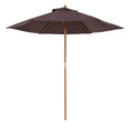 2.5m Wooden Garden Sun Shade Parasol Outsunny