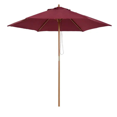 2.5m Wooden Garden Sun Shade Parasol Outsunny