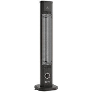 Outsunny black infrared patio heater with knob control on white background
