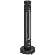 Outsunny black oscillating patio heater tower on white background
