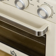 Close-up of the door handle, Air Fry dial label and Homcom logo