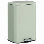 20L steel pedal bin with silver foot pedal on a white background