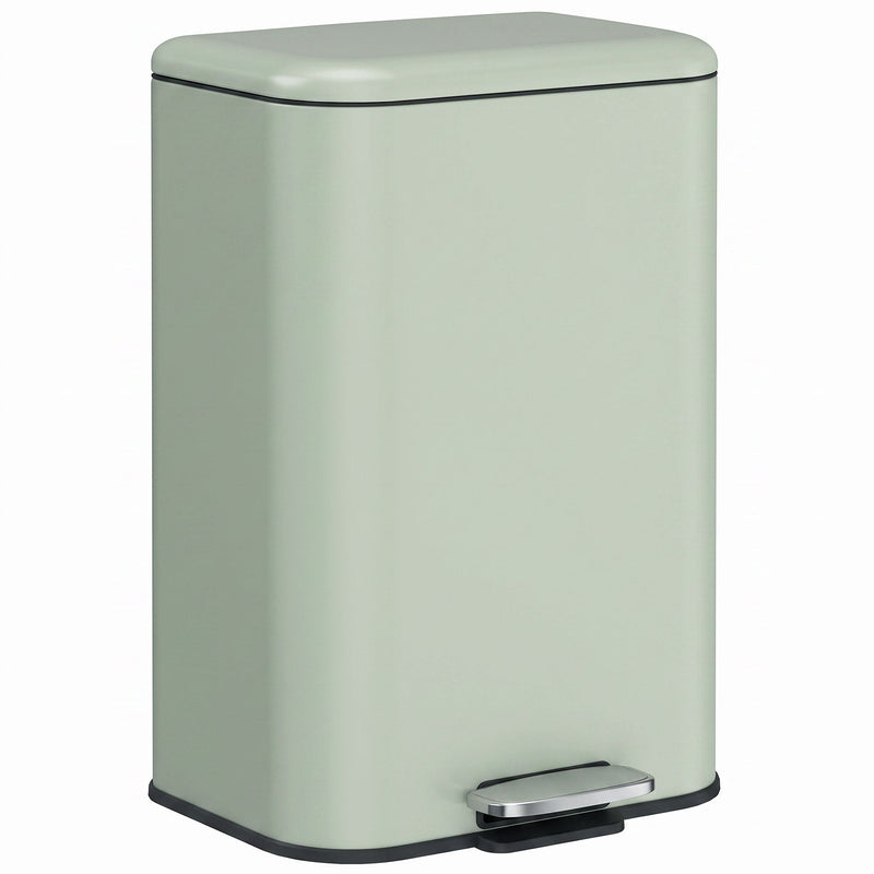 20L steel pedal bin with silver foot pedal on a white background