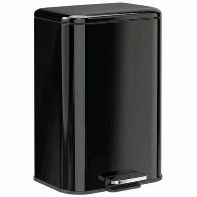 20L steel pedal bin with silver foot pedal on a white background