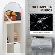 150cm Arched Full Length Mirror Black Modern Home Decor by HOMCOM