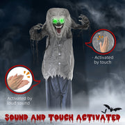 Skeleton werewolf decoration with sound and touch activated callout