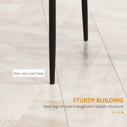 Set of 4 Black Faux Leather Dining Chairs with Padded Seats for Kitchen or Dining Room by HOMCOM