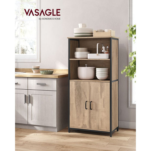 Freestanding Storage Cabinet with Adjustable Shelves for Bathroom or Kitchen by Vasagle