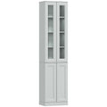 Slim Bathroom Floor Cabinet with Adjustable Shelves for Small Spaces Dusty Blue