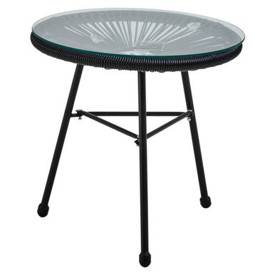 Black Rattan 3 Piece Bistro Set – Patio, Balcony & Garden Furniture