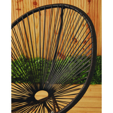 Black Rattan 3 Piece Bistro Set – Patio, Balcony & Garden Furniture