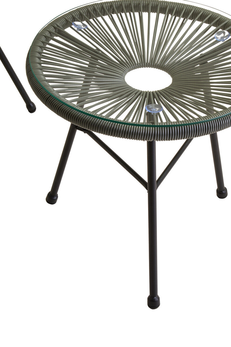 Close-up of the bistro chair frame