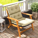 Beige Padded Outdoor Seat Cushion 115 x 56cm for Garden or Patio by Outsunny