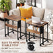 Industrial Drop Leaf Writing Desk 63 cm Space Saving Home Office Work Table