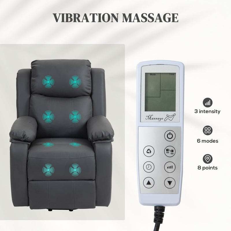 Electric Riser Recliner Chair Dark Grey - detail