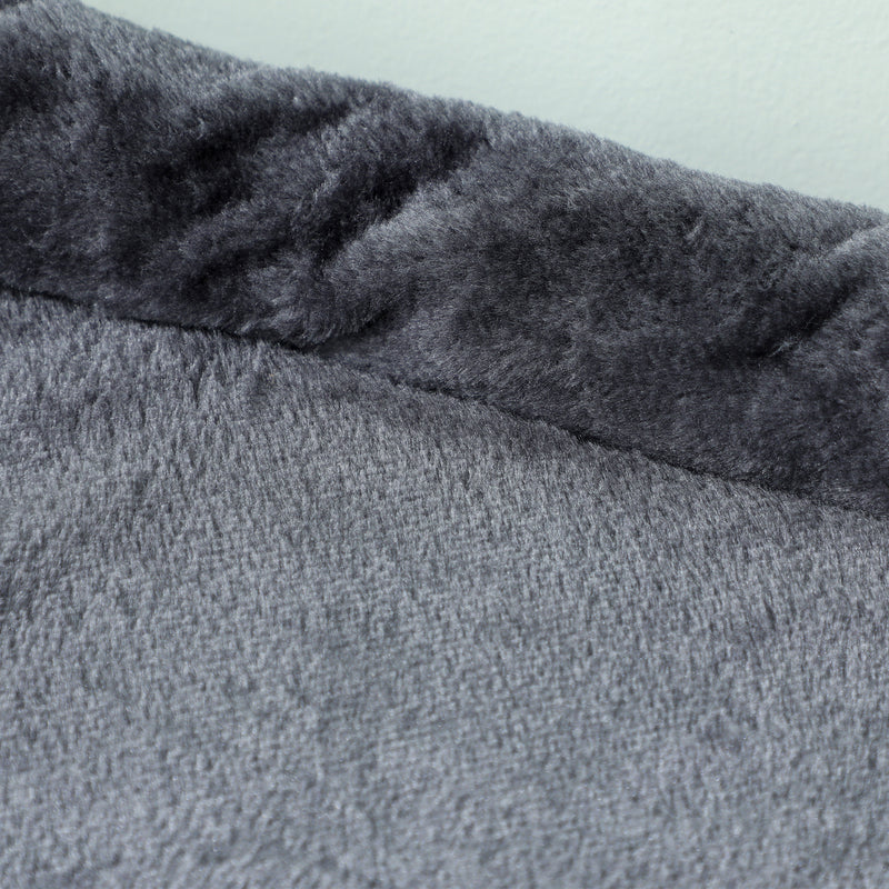 Cat Tree Tower with Two Condos and Scratching Post for Large Cats 66cm Dark Grey AOSOM
