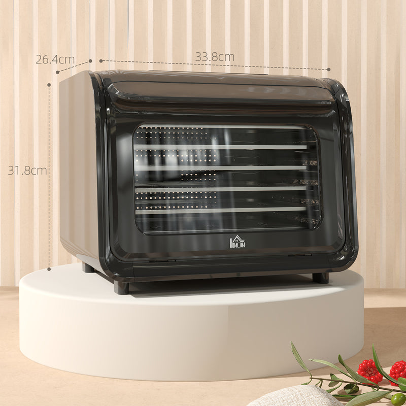 Black Six Tray Food Dehydrator Adjustable Temperature 35-70 Degrees Centigrade by HOMCOM