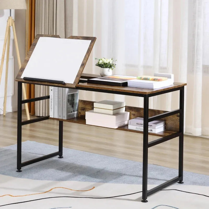 Adjustable Art Desk, 15-Level Tabletop, Multifunctional Homcom