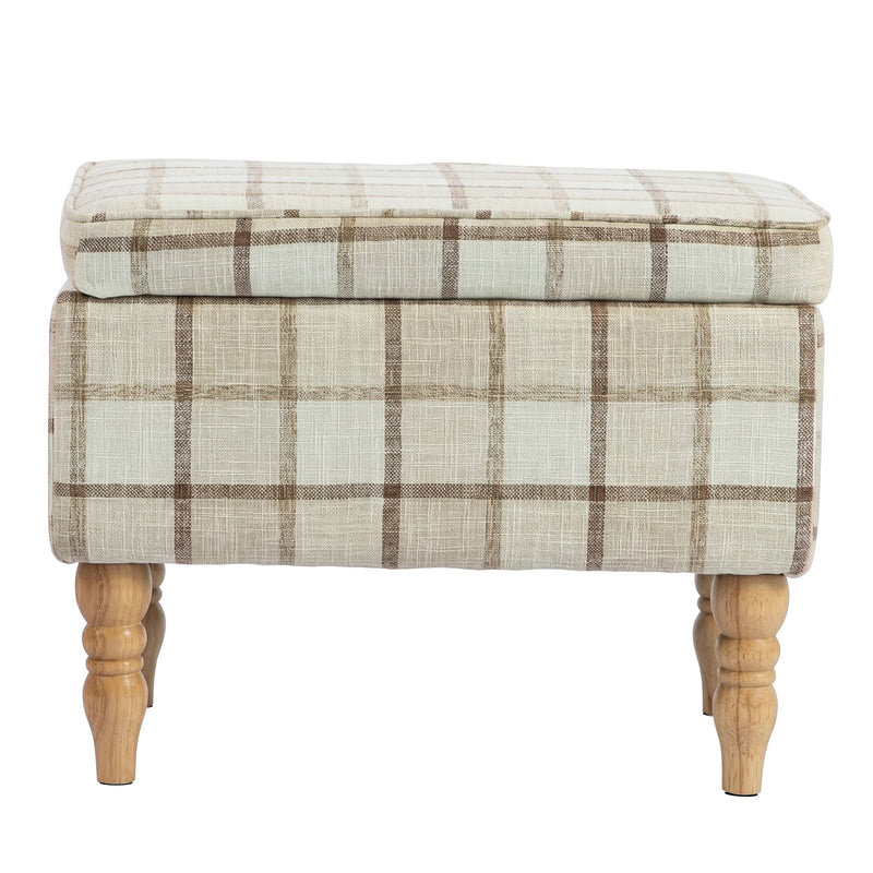 Storage ottoman flip-top tray - Brown