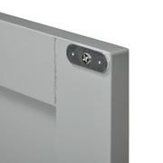 Under Sink Bathroom Cabinet with Double Doors and Shelves for Compact Storage Light Grey