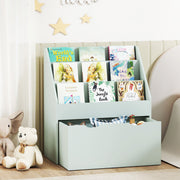 Kids Bookcase with Shelves and Drawer for Bedroom or Playroom Storage Green